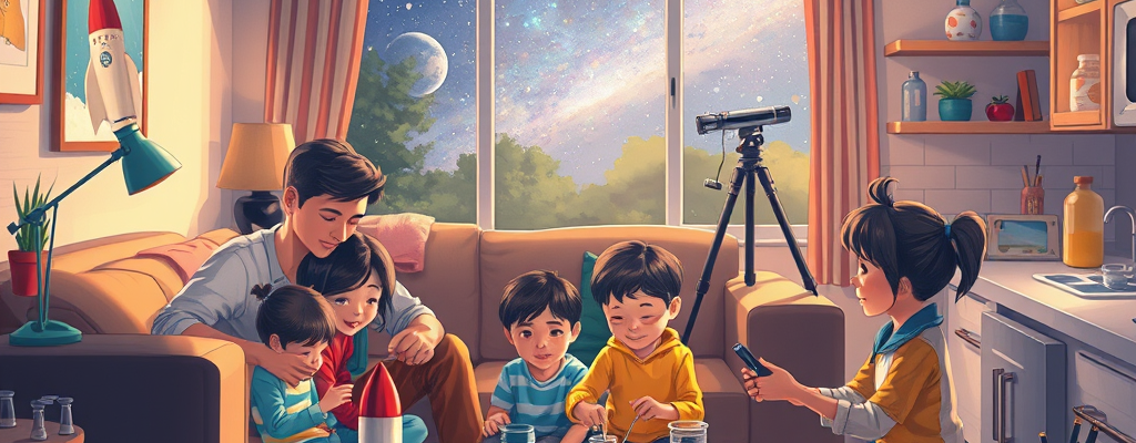 at home star gazing