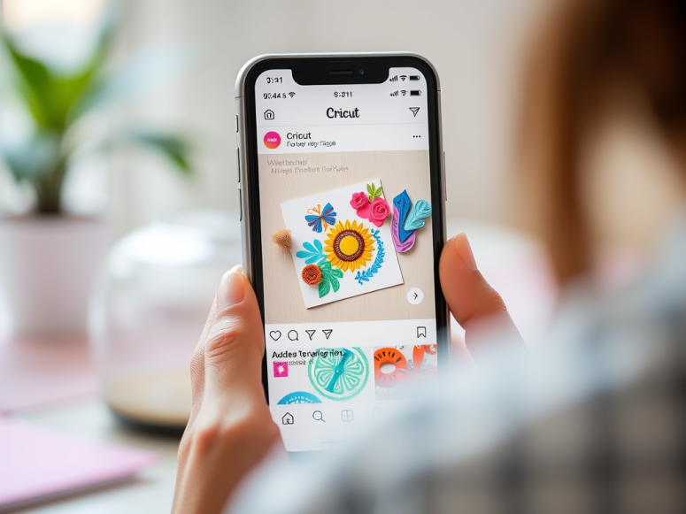 a phone showing cricut design