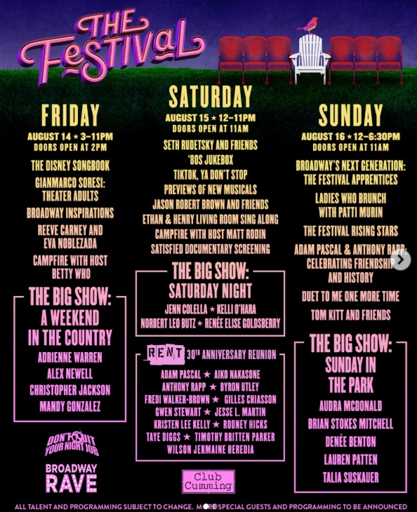 the festival line up